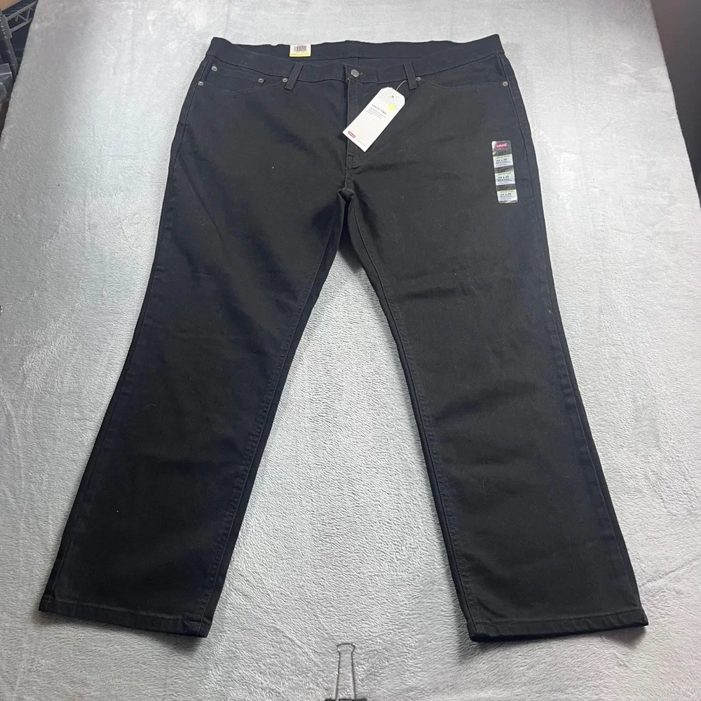 Levis 541 Mens Athletic Taper Black Jeans Big and Tall 44x30 Levis Flex Stretch